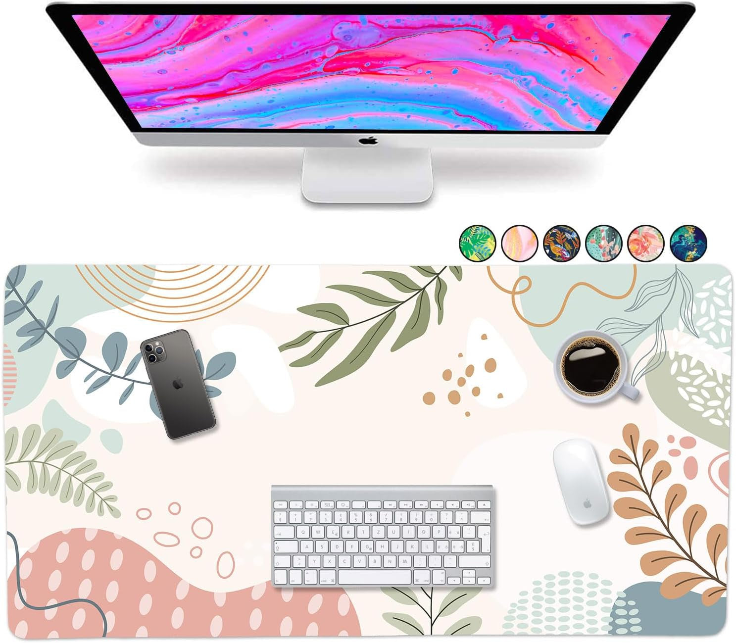 Large Desk Mat - XL Desk Pad Deskpad Deskmat Cute Girls Womens Desktop Protector Home Office Essentials Laptop Pad Mousepad