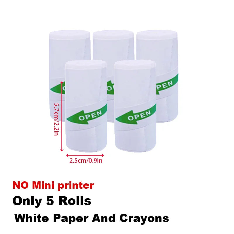 Portable Wireless Mini Thermal Printer for Photos, Receipts, Notes, and Labels - Inkless Printing Solution